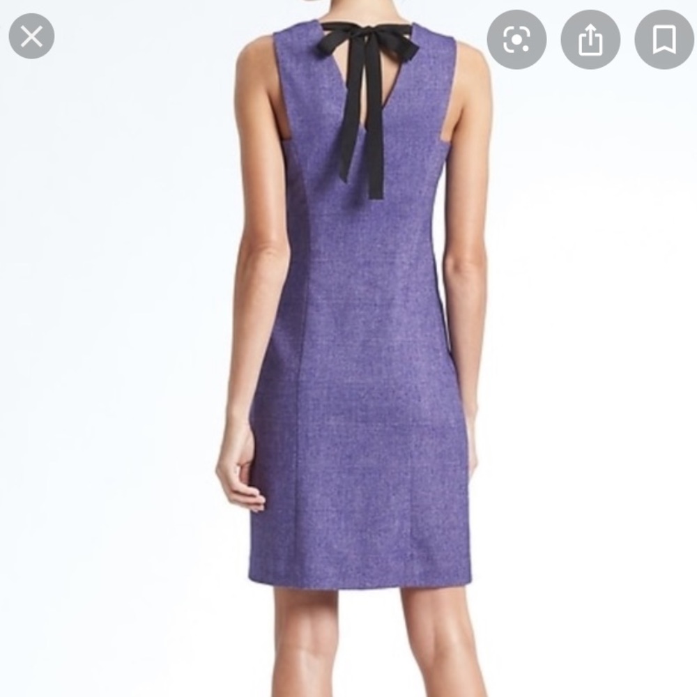 Banana Republic Herringbone Sheath Tie Back Dress - Picture 6 of 7